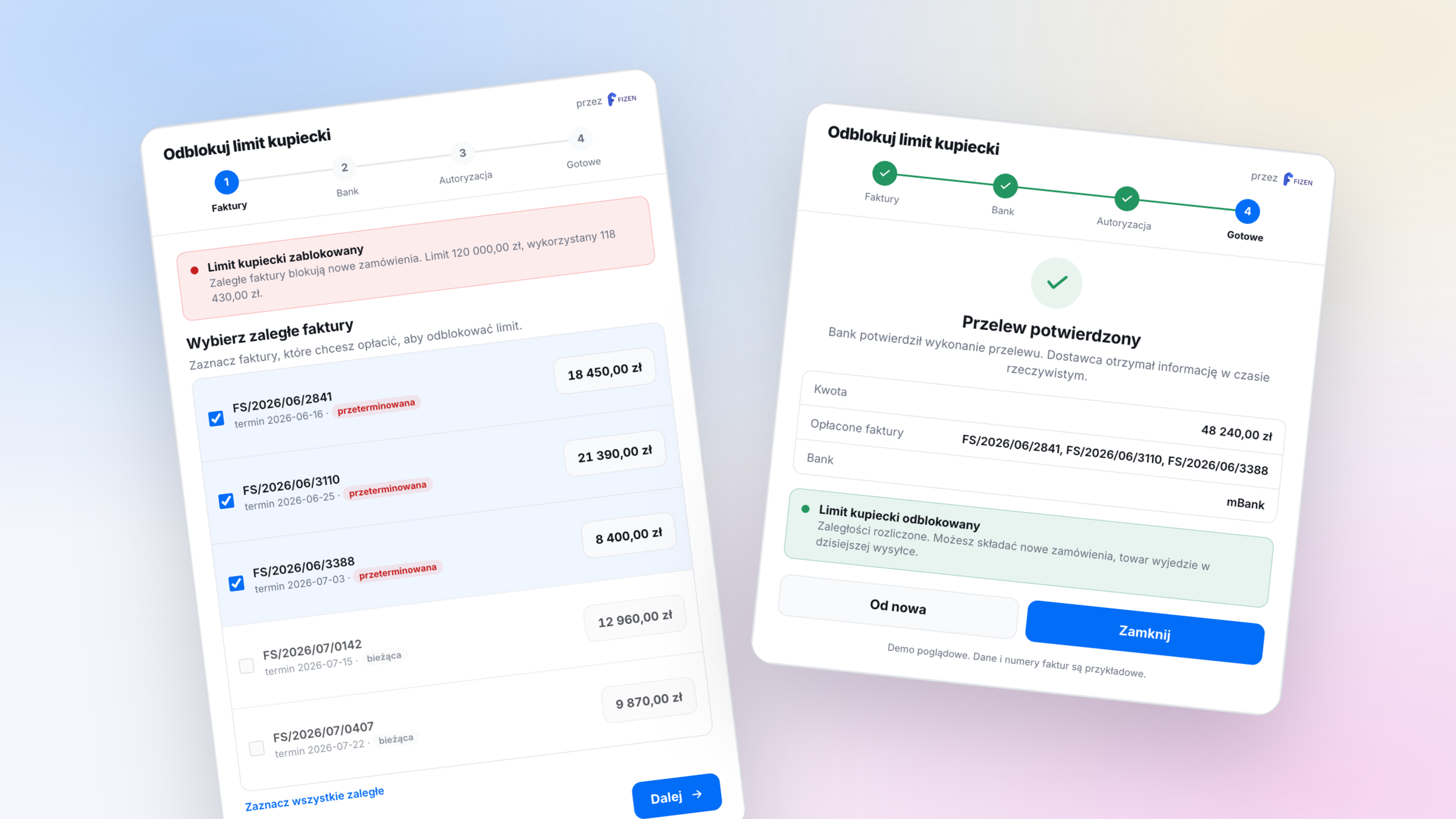 Stop losing sales to overdue invoices. Unblock your client's limit in minutes